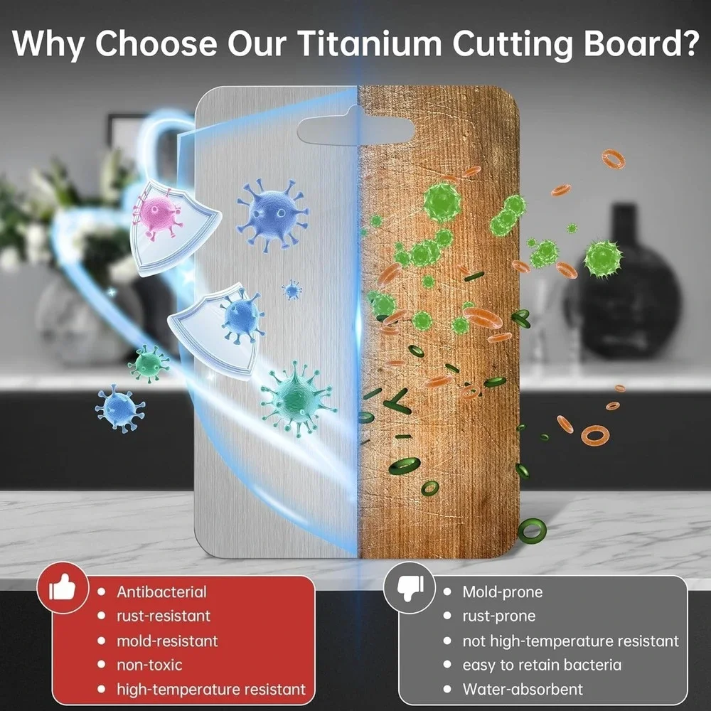 Titanium Cutting Board, Titanium Cutting Boards for Kitchen,   14.2